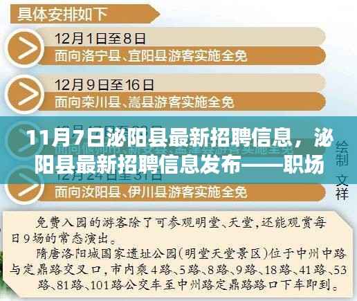 泌阳县最新招聘信息发布(职场人的新选择)——11月7日更新