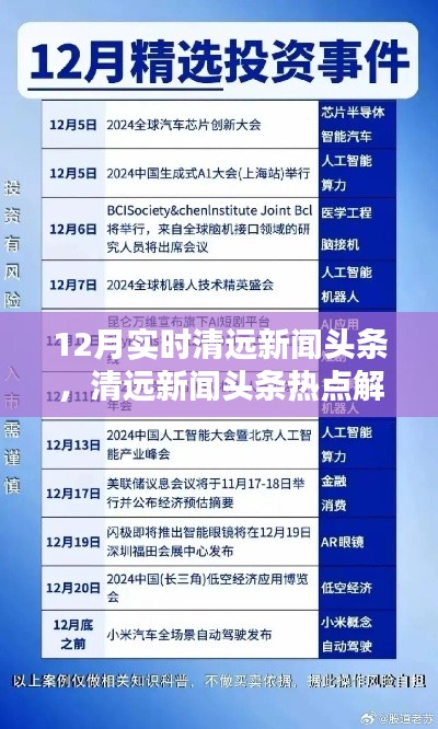 聚焦实时清远新闻头条,十二月热点解析