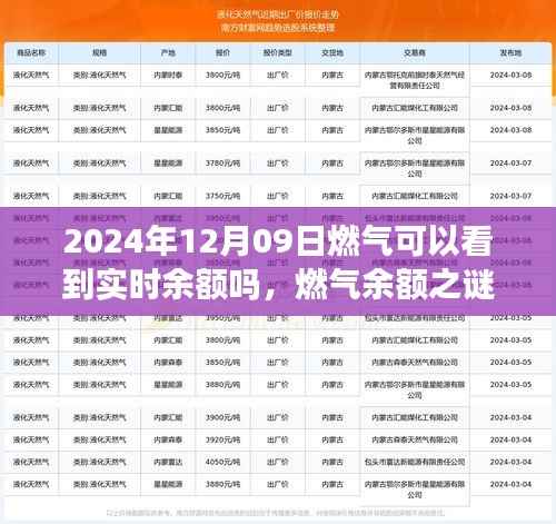 燃气余额之谜,揭秘家庭燃气实时余额探秘之旅