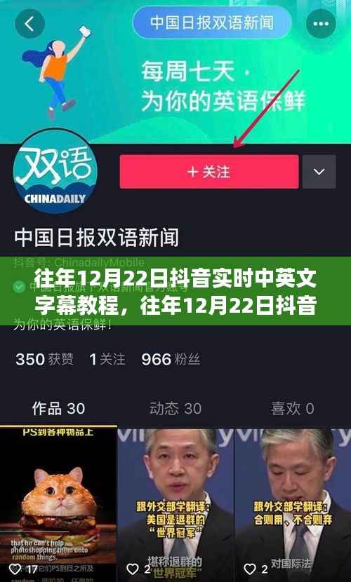往年12月22日抖音实时中英文字幕教程详解，利弊分析与立场探讨