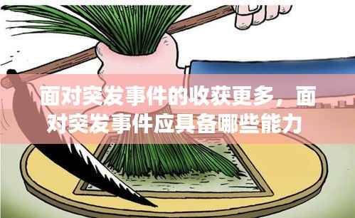 面对突发事件的收获更多,面对突发事件应具备哪些能力