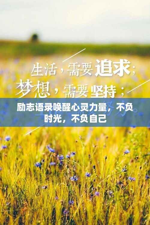 励志语录唤醒心灵力量,不负时光,不负自己