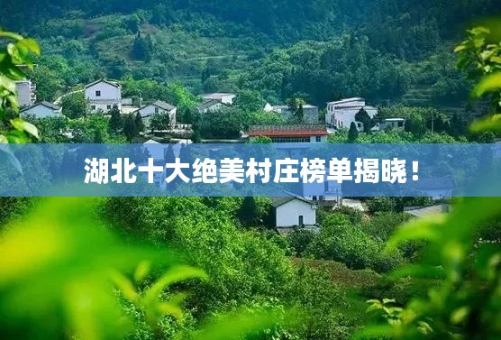 湖北十大绝美村庄榜单揭晓!