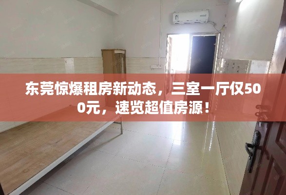 东莞惊爆租房新动态,三室一厅仅500元,速览超值房源!