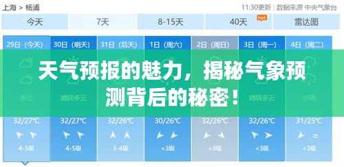 天气预报的魅力,揭秘气象预测背后的秘密!